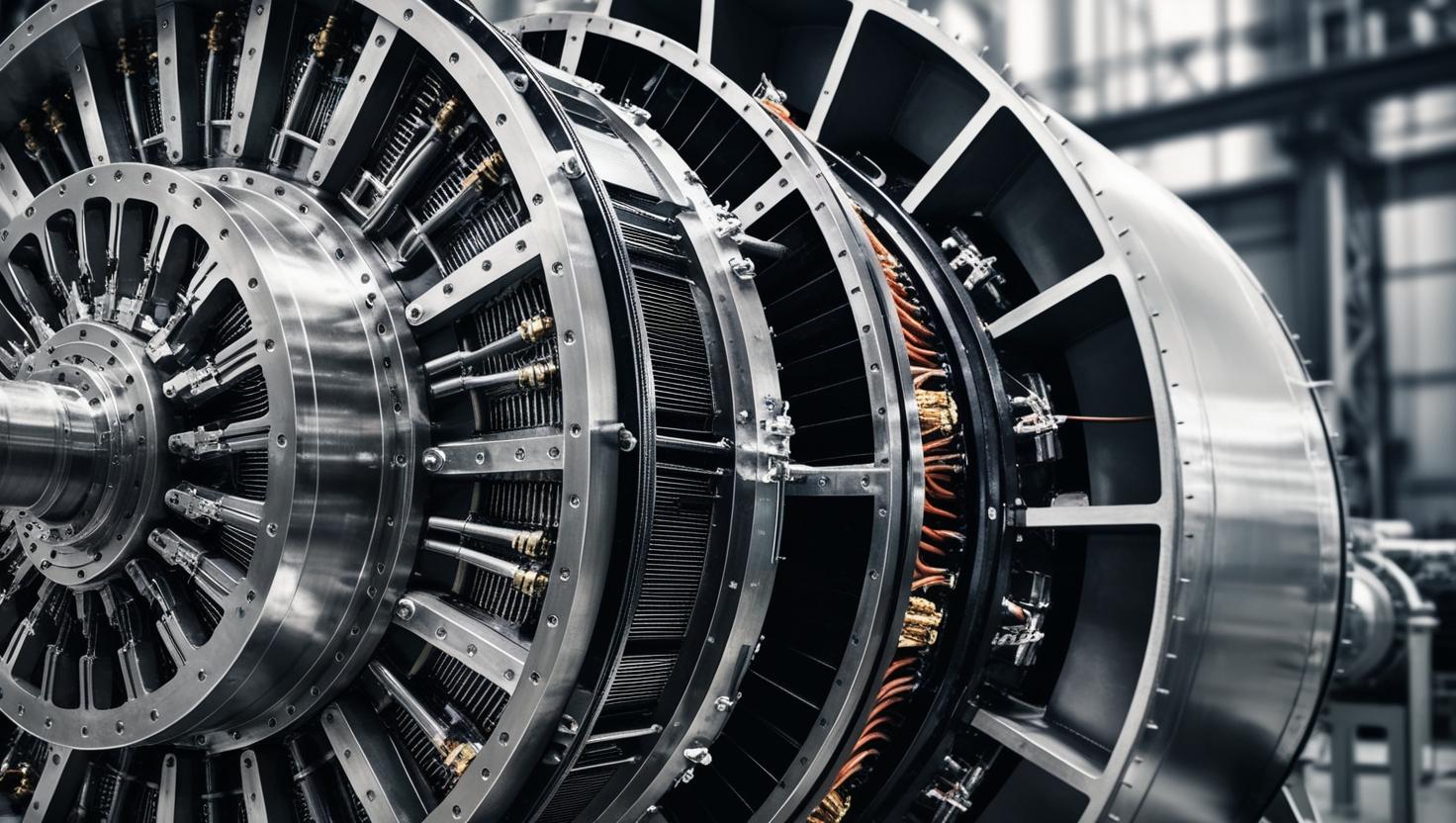 タービンと連結された大型の同期機
