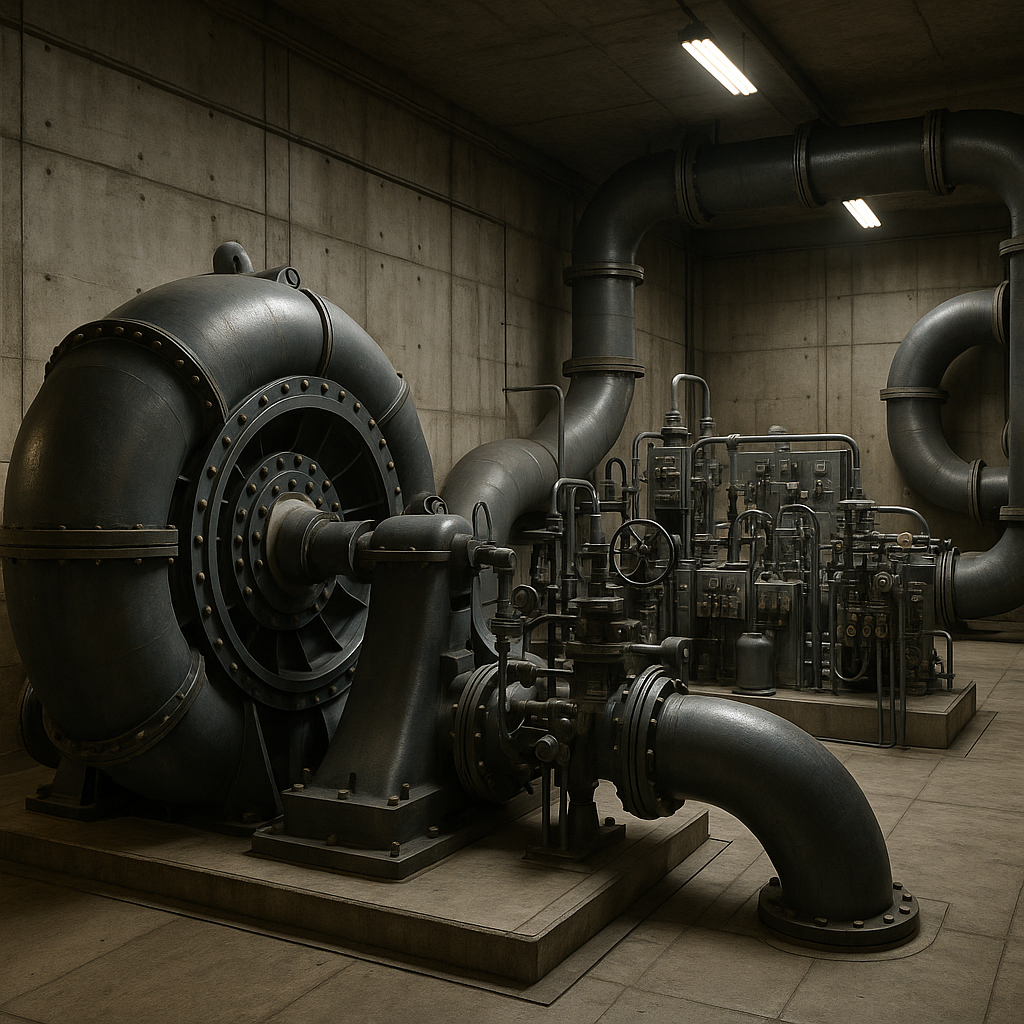 水車や発電機
