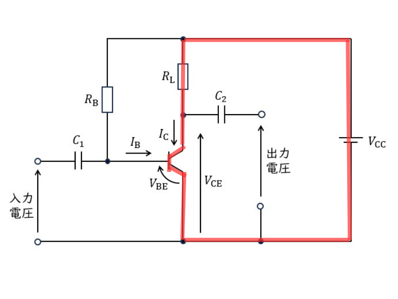 コレクタ回路のキルヒホッフ解析